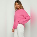 Beginning Boutique  Adaline Pink Oversized Sweater Dress Long Line Crewneck US 2 Photo 2