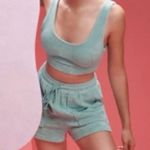 ZARA ✨ Terry Cloth Teal Sz Large Shorts✨ Photo 1