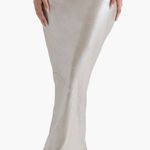 House Of CB Champagne Colette Satin Skirt Photo 0