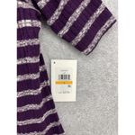 Kensie  Women's T Shirt Dress Short Sleeve Striped Purple Marled Lined Small Photo 10