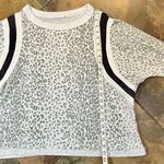 Bucket List Animal Print Leopard Print Striped Sweatshirt Medium Gray Photo 4