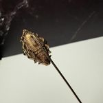 Signed Avon Faux Pearl Cameo Gold Tone Lapel Stick Pin Photo 3