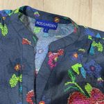 Floral Print Dress Long Sleeve Mini Dress Colorful Bohemian Dress Black Photo 5