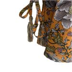 Les Soeurs  Mustard Yellow Floral Blouse dress Med Boho Cottagecore Bridgerton Photo 3