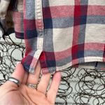 Duluth Trading Company red blue cream button down flannel cotton shirt Photo 4