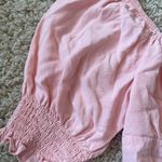 Kohls Pink Puff Sleeve Smocked Blouse Photo 2