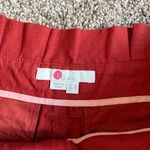Boden Bermuda Linen Cotton Shorts Burnt Orange Womens Size 8 Red Photo 3