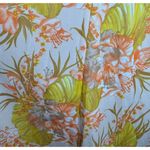 Vintage 70s 2 Piece Maxi Dress and Jacket Womens Mod Floral Tropical Stretch 16 Photo 10