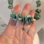 Necklace Summer Beaded Shell Look Beach Blue Photo 1