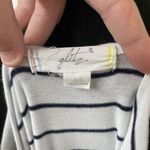 Glitz Navy and White Striped Cross Front Blouse Photo 3