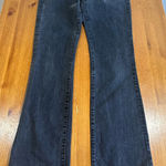 Madewell Dark Gray Denim Jeans with Brown Patch Photo 0