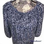 Michael Kors  Blue Animal Print Silk Dress size small Photo 2