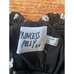 Princess Polly  Camina Floral Long Sleeve Crop Top in Black & White Size S Photo 2