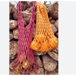 ZARA NWT  Macramé Bag 4162/201 Crochet  Grocery Pink Reusable Shopping Farmers Photo 2