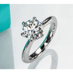 Boutique 2Ct Solitaire Platinum S925‎ Simulated Diamond Engagement Wedding Ring, Size 6 Photo 6
