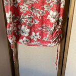 Erika  Red Floral Blouse with gathered sides medium Photo 10