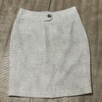 The Limited  Skirt Women’s Gray White Tweed Wool Blend Accent Button Lined Photo 0