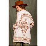 Anthropologie Open Front Fuzzy Cardigan tribal Aztec print Photo 1