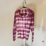 Anthropologie Pilcro EUC Women's Angie Wine Cowl Neck Waffle Knit Tie Dye Top XS Photo 2