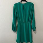 Amanda Uprichard  Felicia Long Sleeve Mini Dress, Green Juniper, Size S Photo 5