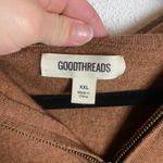 Goodthreads Size Xxl Brown Full Zip Hoodie Sweater Wool Blend Neutral Minimalist Photo 4