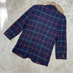 Hunt Club Women’s Blazer 100% Wool Blue Plaid Checkered Classic Jacket Size S Photo 8