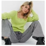 Moon River NWT  Ribbed Square Neck Sweater L Green Photo 0