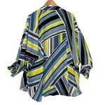 Ashley Stewart  Striped Tunic Top Sz 22 Career Office Siren Maximalist Art Deco‎ Photo 1