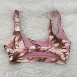 Aerie  Womens Sports Bra S Pink Tie Dyed‎ Square Neck Pullover Activewear NWT Photo 3