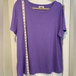 NWT On 34th Size 2X Purple Lilac Ribbed Stretch Crew Neck Short Sleeve Tee Shirt Photo 6