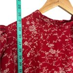 Missguided High Neck Puff Sleeve Midi Dress Red Floral Size US 12 NWT Photo 11