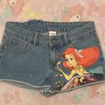 Disney Little Mermaid distressed jean shorts (3) like new Photo 2