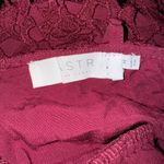 ASTR  The Label Midi Dress Size M Burgundy Lace Overlay Spaghetti Strap V-Neck Photo 8