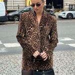 ZARA  blazer animal print velvet velour cheetah leopard jacket suit coat  Photo 0