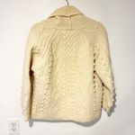 Aran Woollen Mills Merino Wool Cream Cable Knit Chunky Sweater Size XL Photo 4