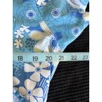 Absolutely Famous Absolute Scrub Top Short Sleeve V Neck Pockets‎ Size Large Blue/White Floral Photo 4