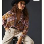 Farm Rio  Anthropologie Classic Button Down Shirt Photo 3