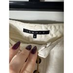 Theory Women's Beige Lace Up Front Denim Mini Skirt Size 4 Photo 1