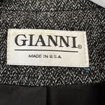 Gianni Vintage Wool Blend Made in the USA Heather Gray Button Down SZ 12 Photo 4