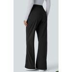 Halara Brand New  Women's Size Medium Black Day Stretch High Waisted Flare Pants Photo 1