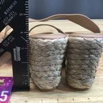 Dolce Vita Aldona Wedge Heel Sandal Women's 5.5 Gray Leather Ankle Buckle Strap Photo 3