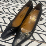 Salvatore Ferragamo  black leather pumps size 7.5 Photo 0