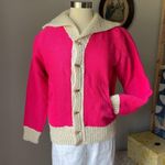 VINTAGE 1970s collared magenta sweater Photo 1