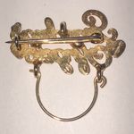 Gold Tone Vintage Heart Grandma's Angels Brooch Photo 3