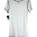 Tuckernuck  Womens White Contrast Seam Short Sleeve Crewneck Sport Dress Sz L Photo 2