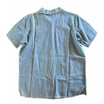 Denim & Co . Studded Flower Button Front Shirt size Medium Photo 2