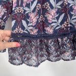 Taylor & Sage  Womens XL Floral Print Long Sleeve Blouse Top‎ Boho Purple Flowy Photo 5