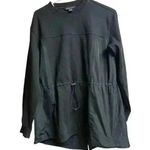 Athleta  Women's Triumph Hybrid Crewneck Sweatshirt Oversized Black Small Photo 0