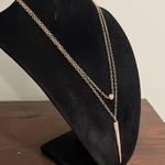Vintage 1/20th 14kt Gold Filled double strand pave set crystal spike necklace Photo 4