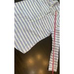 Old Navy  Top Womens Medium Blue Striped Oxford Popover Tunic Coastal Preppy Photo 12